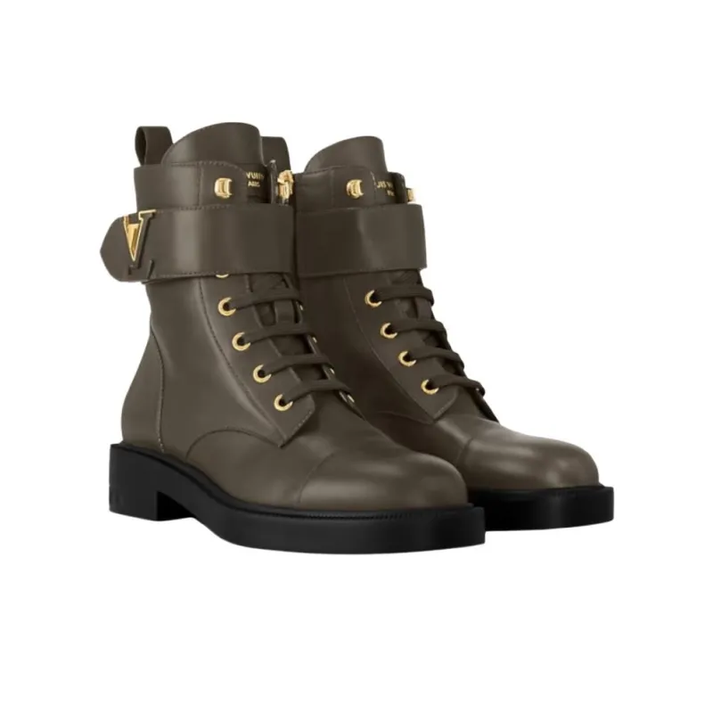 LOUIS VUITTON Citizen Ankle Boots Women's Green-2