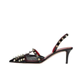 Valentino Rockstud Slim Heel High Heels Women's Black