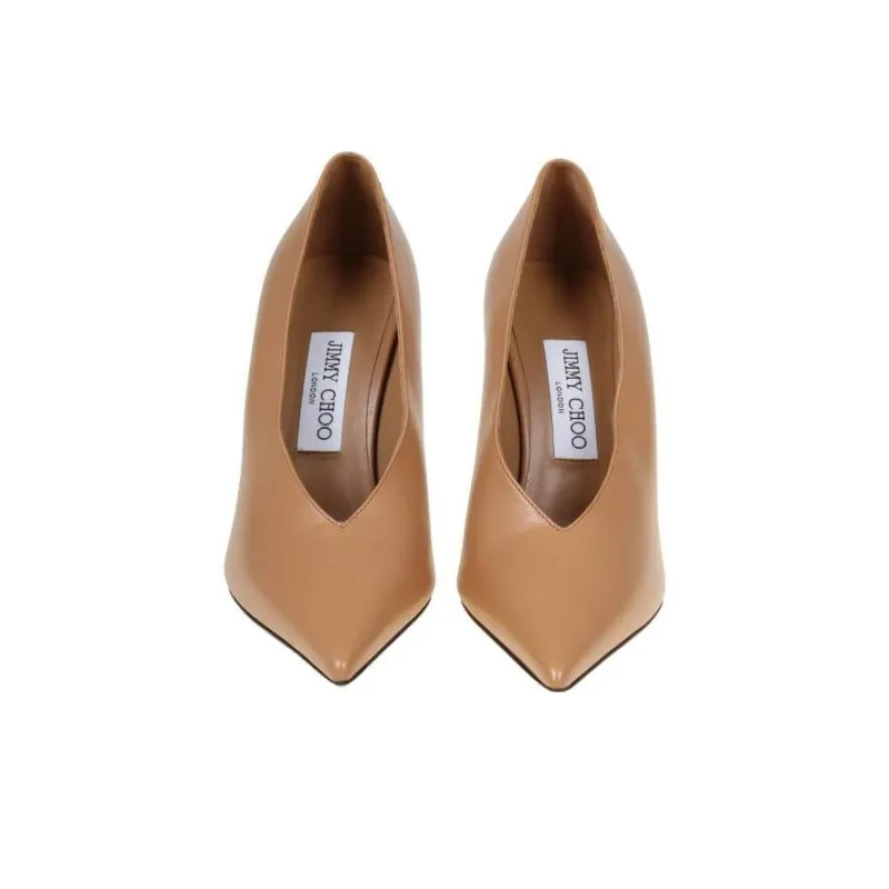 Jimmy Choo Maryanne Slim Heel High Heels 10cm Women's Brown-3