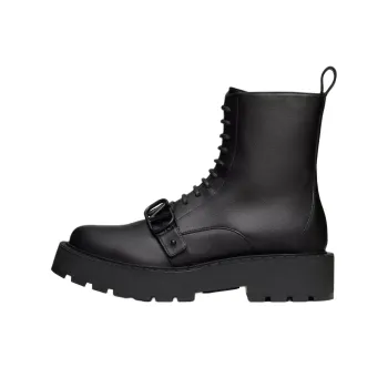Valentino VLogo Plaque Lace Up Combat Boots Women's