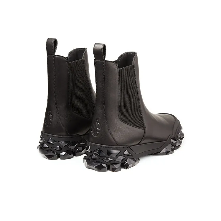 Jimmy Choo Diamond X Chelsea Short Chelsea Boots Men's Black-4