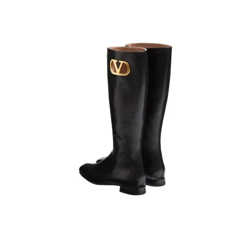 Valentino VLogo Signature Knee high Boots Women's Black-3