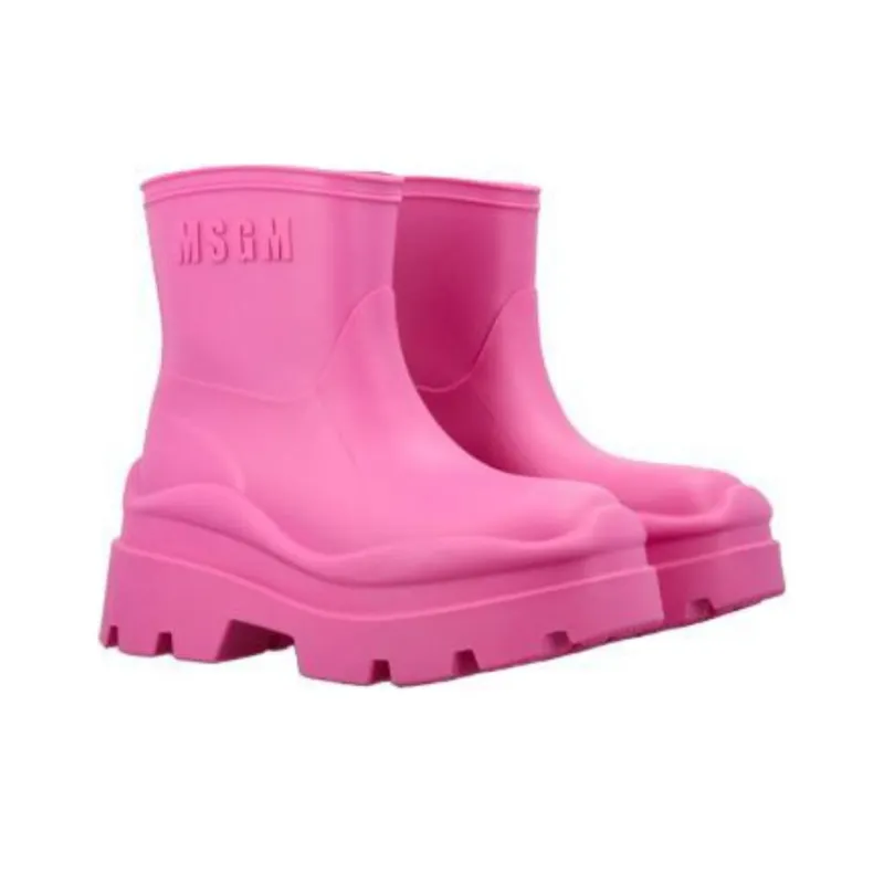 MSGM Lug-sole Ankle Rain Boots-2