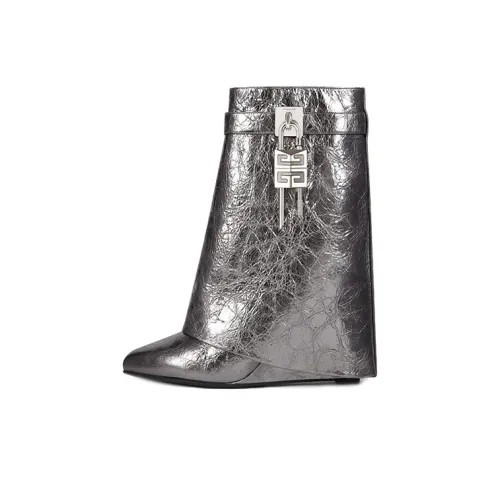 GIVENCHY Shark Lock Stylish Sandal 9cm Women's Silver