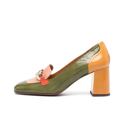 CHIE MIHARA Block Heel High Heels 6cm Women's Green