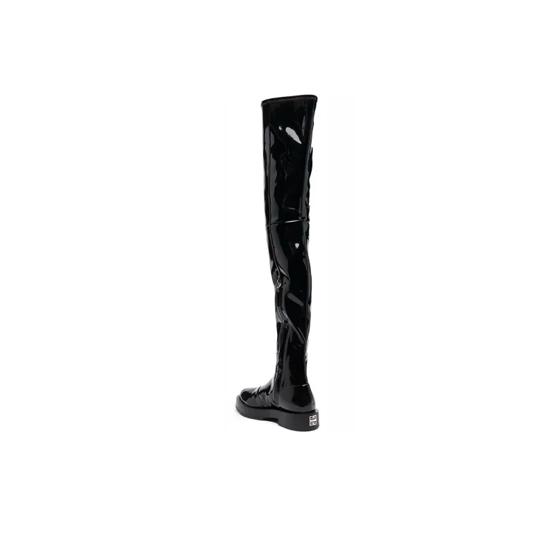 Givenchy Women's Squared Thigh Boot 'Black'-2