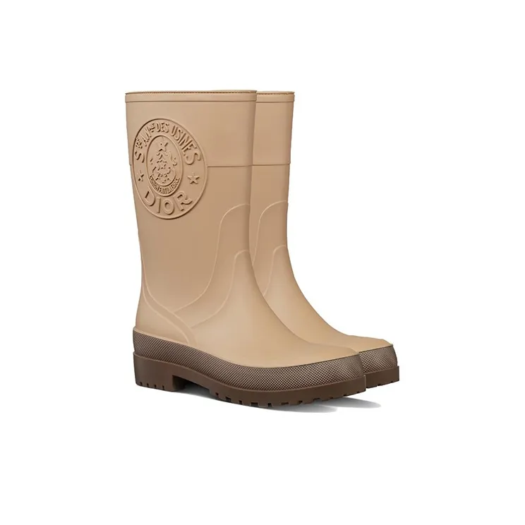 DIOR Diorunion Ankle Boots 3cm Women's Beige-1