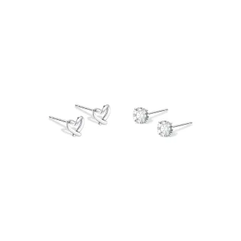 KUMET Sterling Silver Stud Earrings Women's Anniversary For Couples