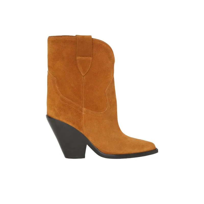 ISABEL MARANT Leyane Ankle Boots 9cm Women's Cognac-1