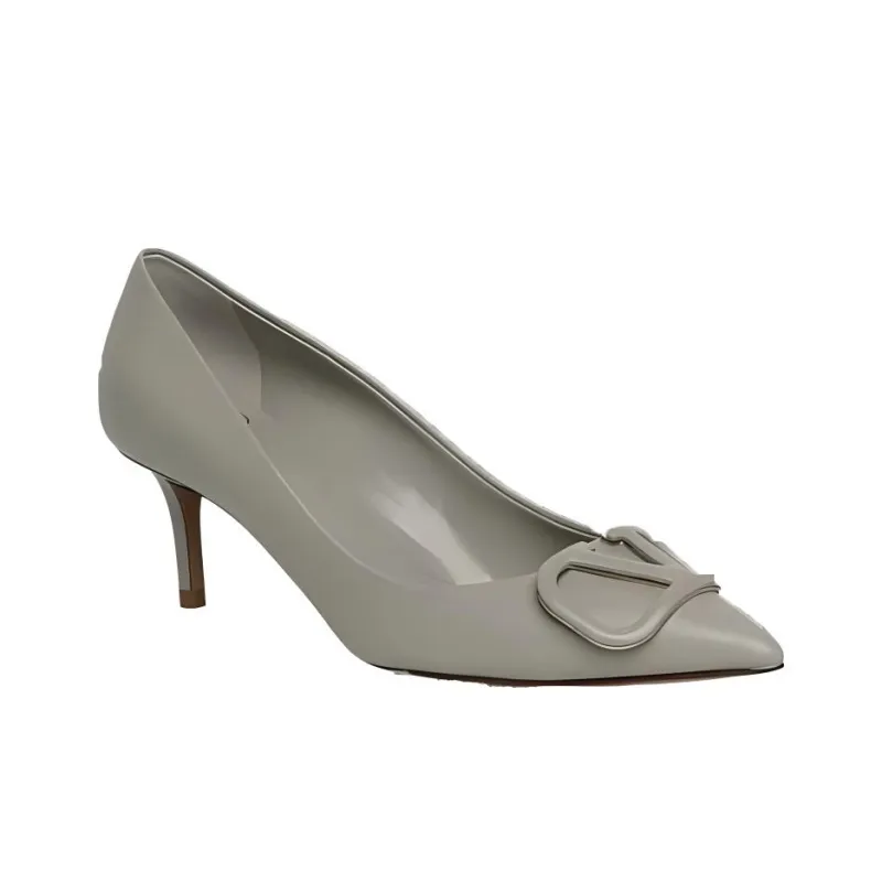 Valentino Slim Heel High Heels Women's Gray-1
