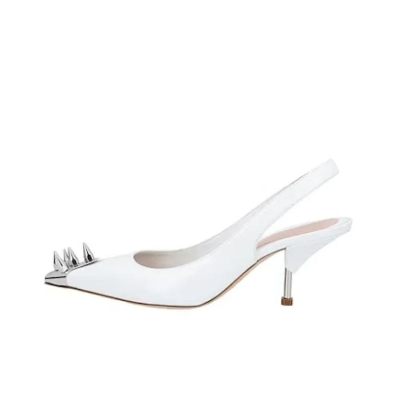 Alexander McQueen Punk High Heels Women's White-0