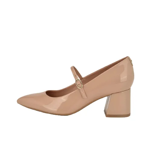 CALVIN KLEIN Leora Spool Heel High Heels Cm Women's Beige
