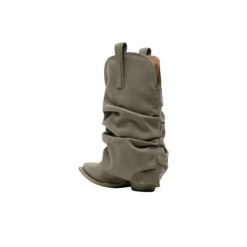 R13 STIEFEL Ankle Boots Women's Olive Green-3