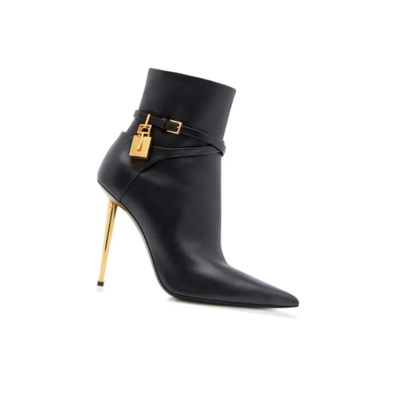 TOM FORD Ankle Boots 10.5cm Women's Black-3
