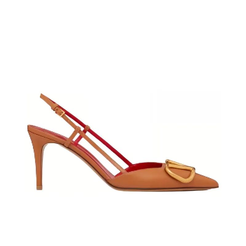 Valentino Garavani VLogo Signature 80mm Slingback Pumps-1