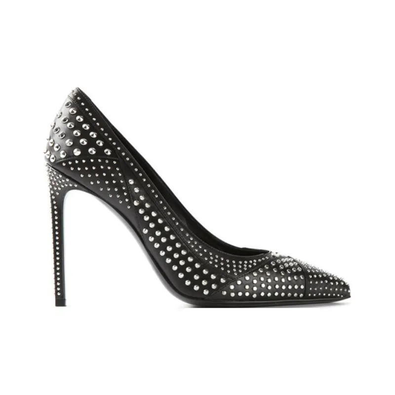 SAINT LAURENT Slim Heel High Heels Women's Black-1
