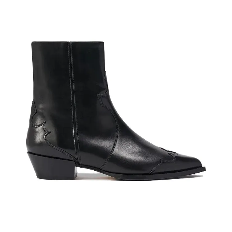 Aeyde Alby 30mm Pointed-toe Leather Boots-1