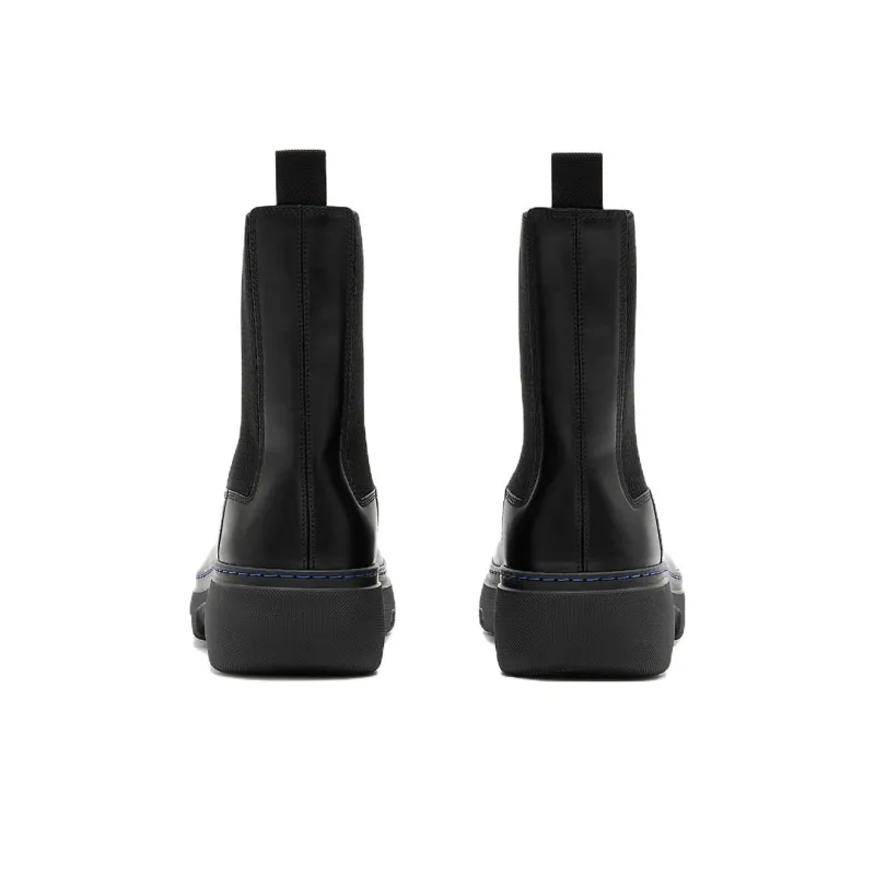 Burberry Round-toe Leather Boots-5