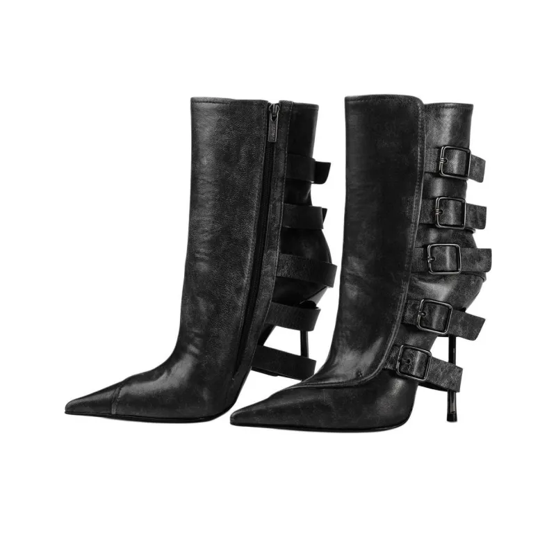 Le Silla 120mm Courtney Biker Boots Women's-4