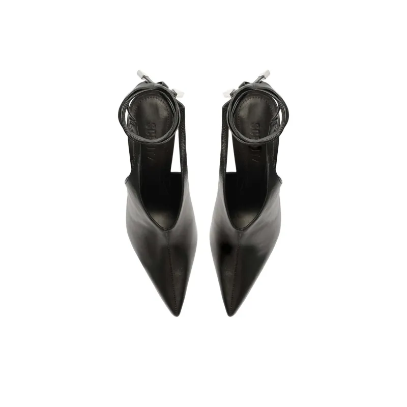 Schutz Peggy Slim Heel High Heels 10cm Women's Black-3