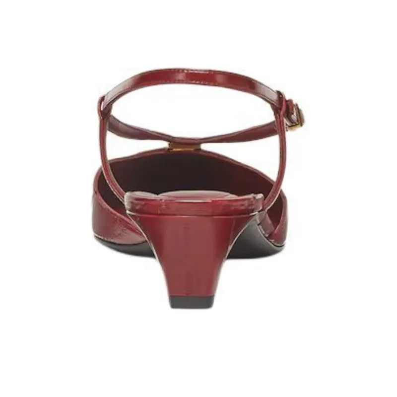 FENDI Cone Heel High Heels Women's Red-4