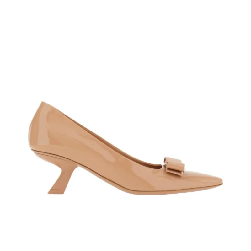 FERRAGAMO Vara 55mm Bow-detail Pumps-1