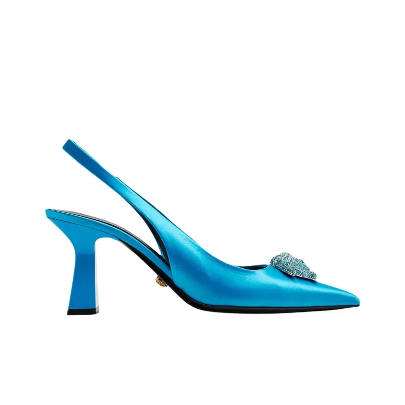 VERSACE La Medusa High Heels 7cm Women's Blue-1