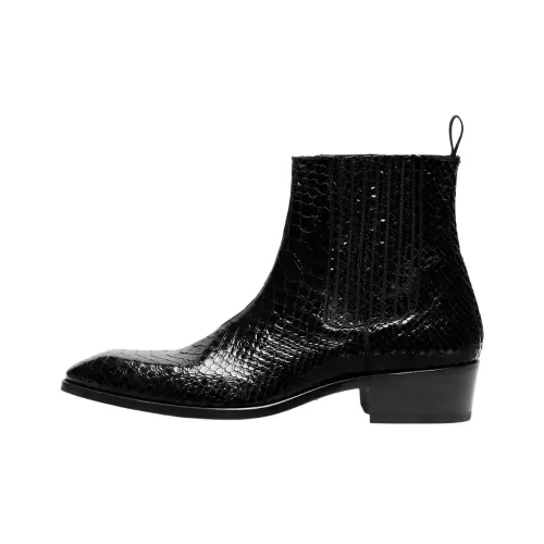 TOM FORD Kenneth Short Chelsea Boots 4cm Men's Black