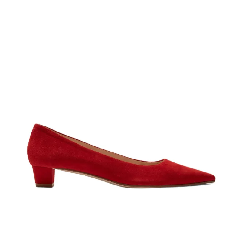 Aeyde Judi Chunky Heel High Heels 3cm Women's Red-1