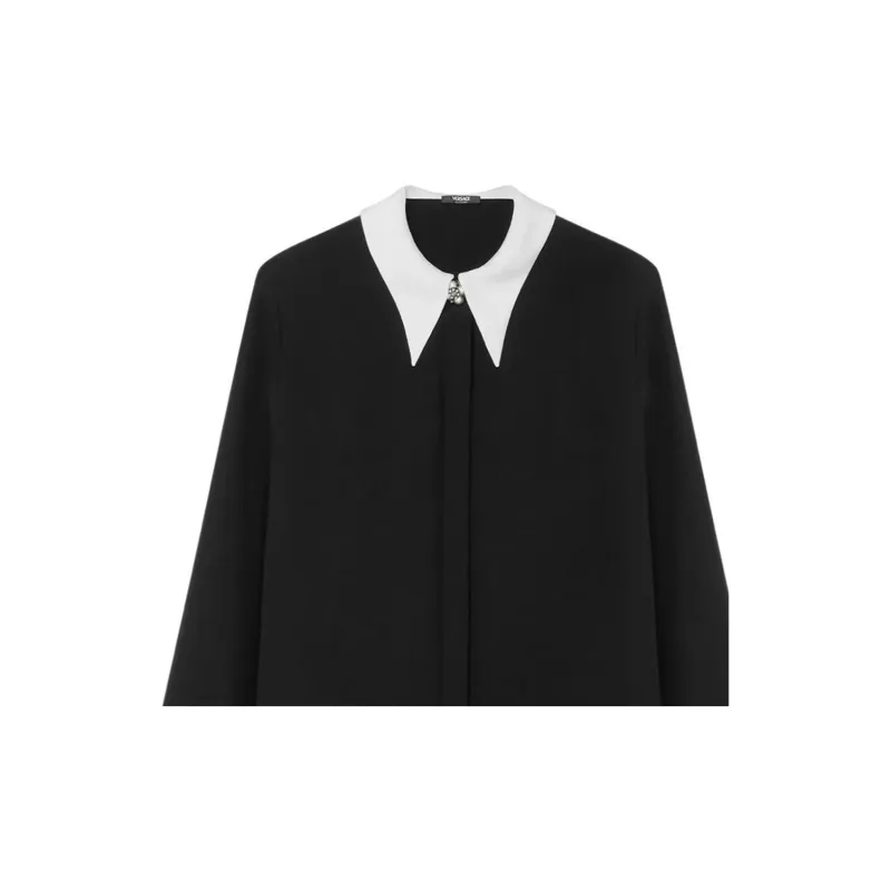 VERSACE Contrast Collar Long Sleeved Shirt-5