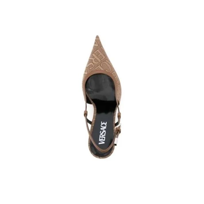 VERSACE Allover Slingback Pumps-4