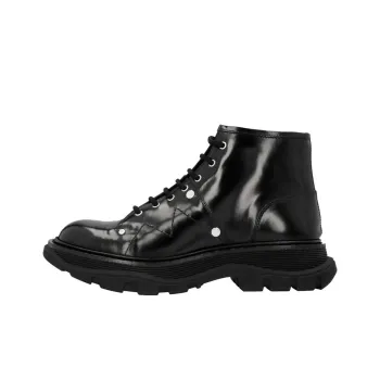Alexander McQueen Tread Lace Up Boot Black Women's