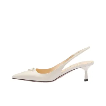 PRADA Patent Slim Heel High Heels 5.5cm Women's White