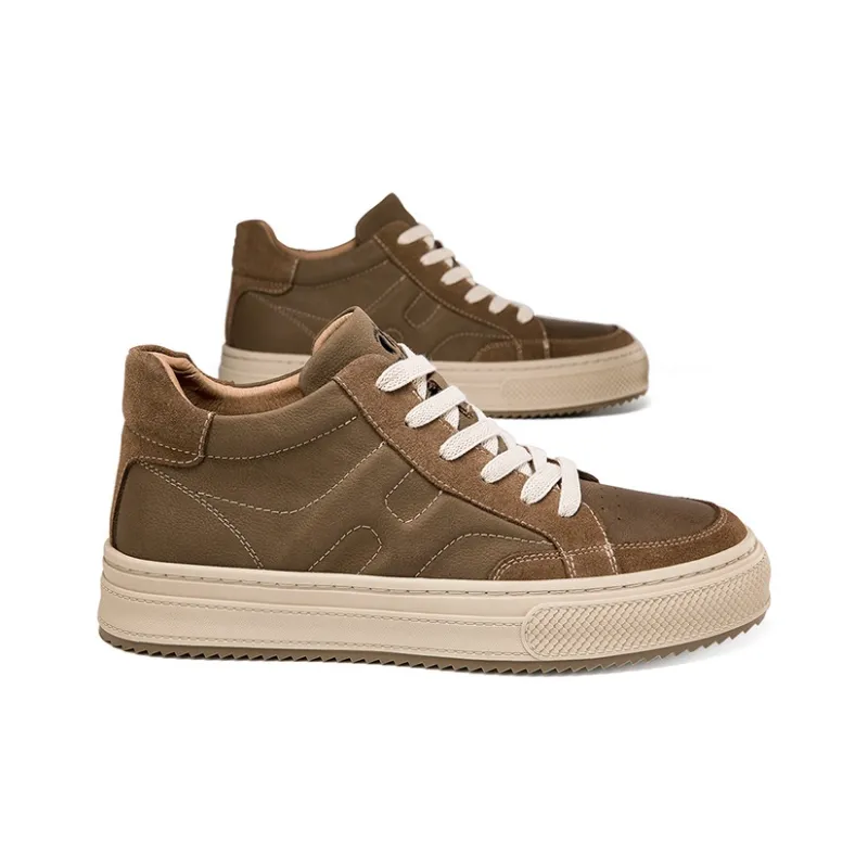 HANG TEN Lightweight Height Increasing Wear-Resistant Slip-Resistant Low-Top Skateboard Shoes Men's-12