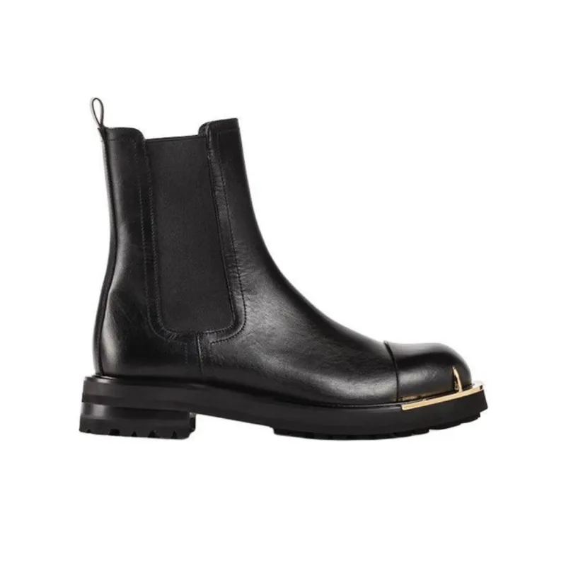 Roberto Cavalli Short Chelsea Boots Men's Black-1