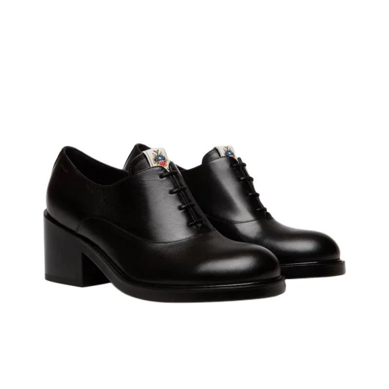 BALLY Peggy Chunky Heel High Heels 5.5cm Women's Black-2