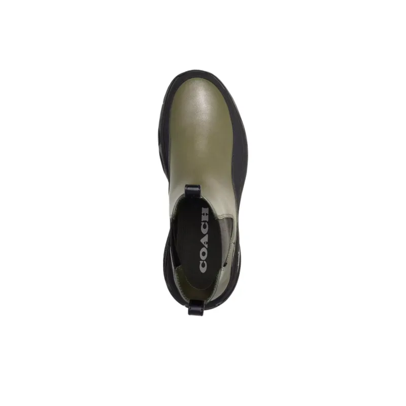 COACH Hybrid Short Chelsea Boots Men's Green-4