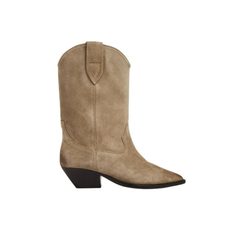 ISABEL MARANT Duerto Ankle Boots 5cm Women's Beige-1