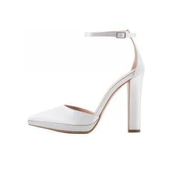 GIORGIO ARMANI Chunky Heel High Heels 11.5cm Women's White