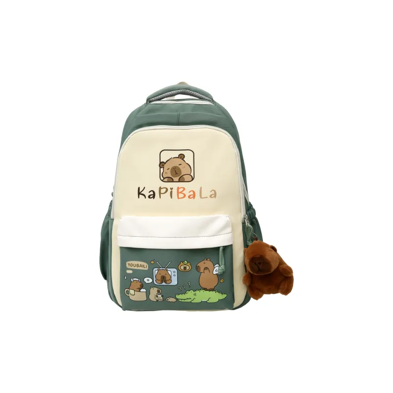 Yalu Nylon Backpack Regular Women's Black/Pink/Purple/Green/Red-12