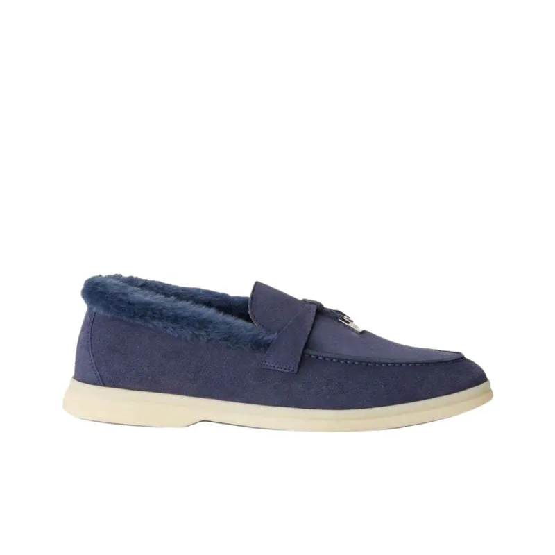 Loro Piana Summer Charms Walk Loafers Women's Blue-1