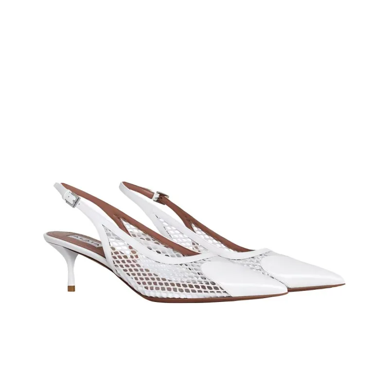 Alaia Slim Heel High Heels 5.5cm Women's White-2