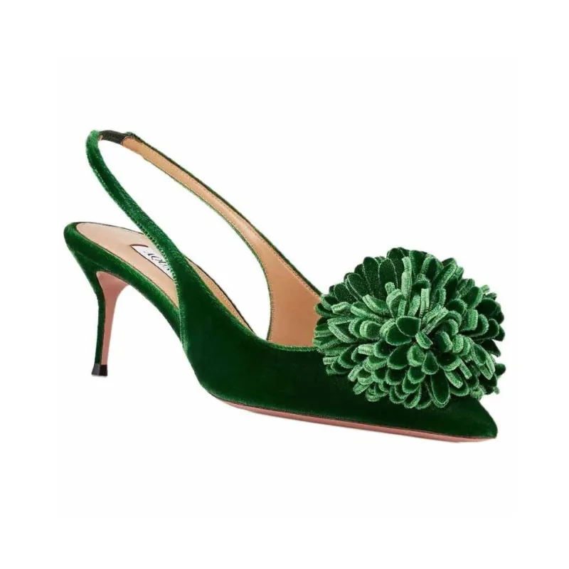AQUAZZURA Couturier Slim Heel High Heels 6.5cm Women's Green-3