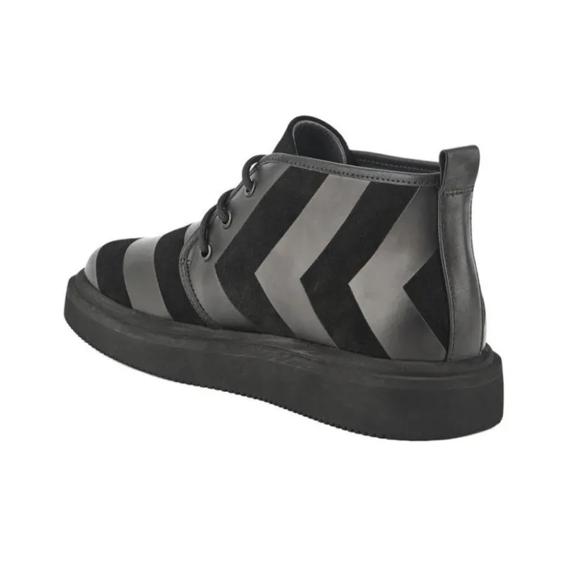 UNITED NUDE UN Geo Desert Ankle Boots Men's Black Gray Color-4