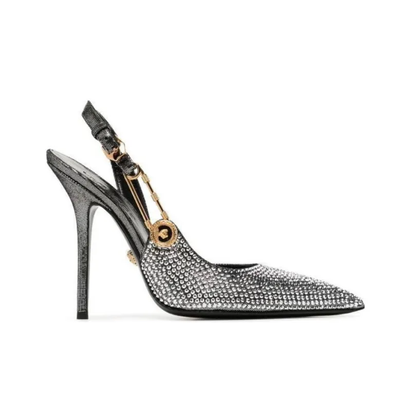 VERSACE Safety Pin 120mm Pumps-1