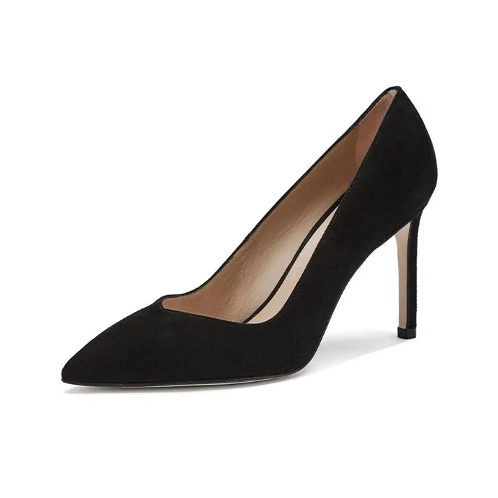 Stuart Weitzman/SW Anny Slim Heel High Heels 9.5cm Women's Black-2