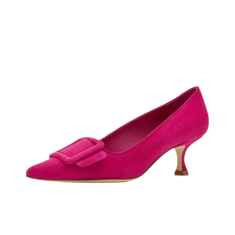 MANOLO BLAHNIK Maysalepump Slim Heel High Heels 5cm Women's Dark Pink-2