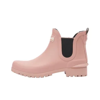 BARBOUR Wilton Wellingtons Short Chelsea Boots 3cm Women's Pink