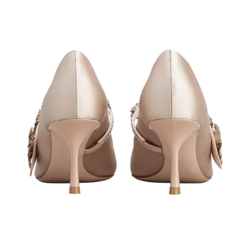 Roger Vivier Bouquet Flower Slim Heel High Heels 6.6cm Women's Pink-5