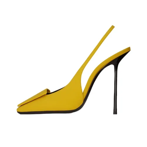 SAINT LAURENT George Square Toe Slingback Pumps